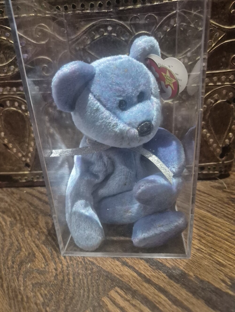 Blue Plush Bear Decorative Accent - Brand:
